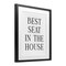 Stupell Industries Best Seat Bathroom Toilet Framed Print Under Glass, design by Lettered and Lined